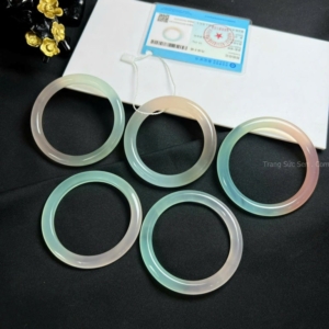 vòng bản đá Chalcedony hồng xanh