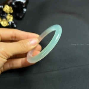 vòng bản đá Chalcedony hồng xanh