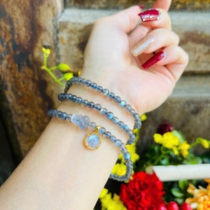 vòng tay đá Labradorite xà của mix charm