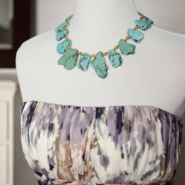 Dây chuyền đá turquoise