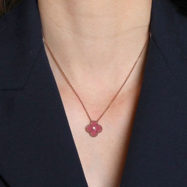 Dây chuyền đá rhodonite