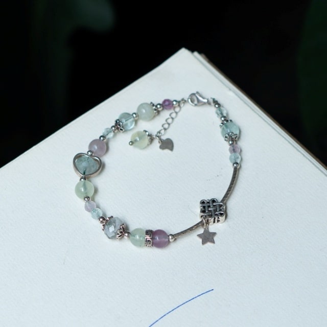 Lắc bạc đá fluorite