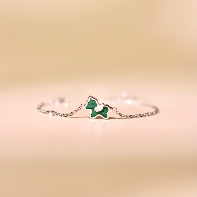 Lắc bạc đá Malachite