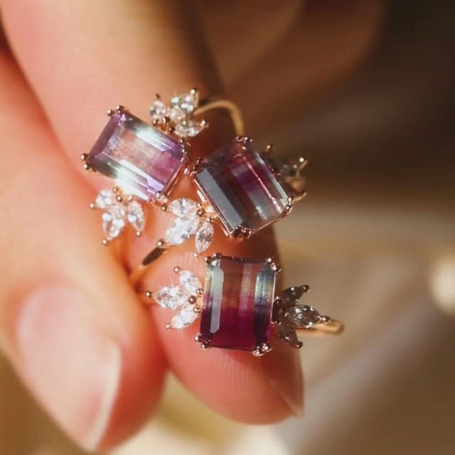 Nhẫn đá fluorite